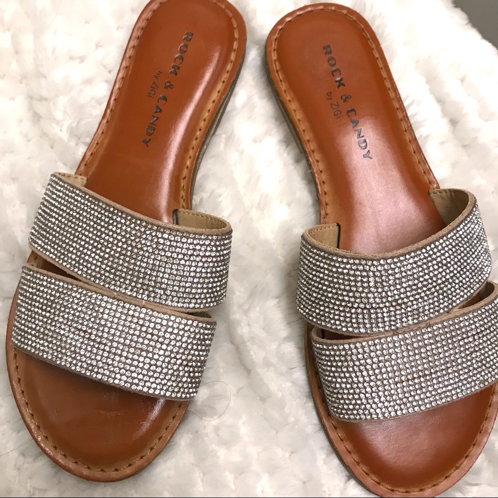 Rock & Candy by ZiGi flats champagne and rhinestones. Like New size 6 - Picture 9 of 9